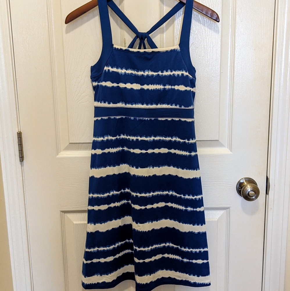 Soybu Blue and White Striped Swim Coverup Dress